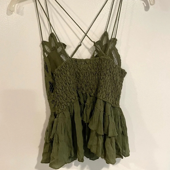 Free People Adella Cami Size XSMALL in Olive - Picture 9 of 9